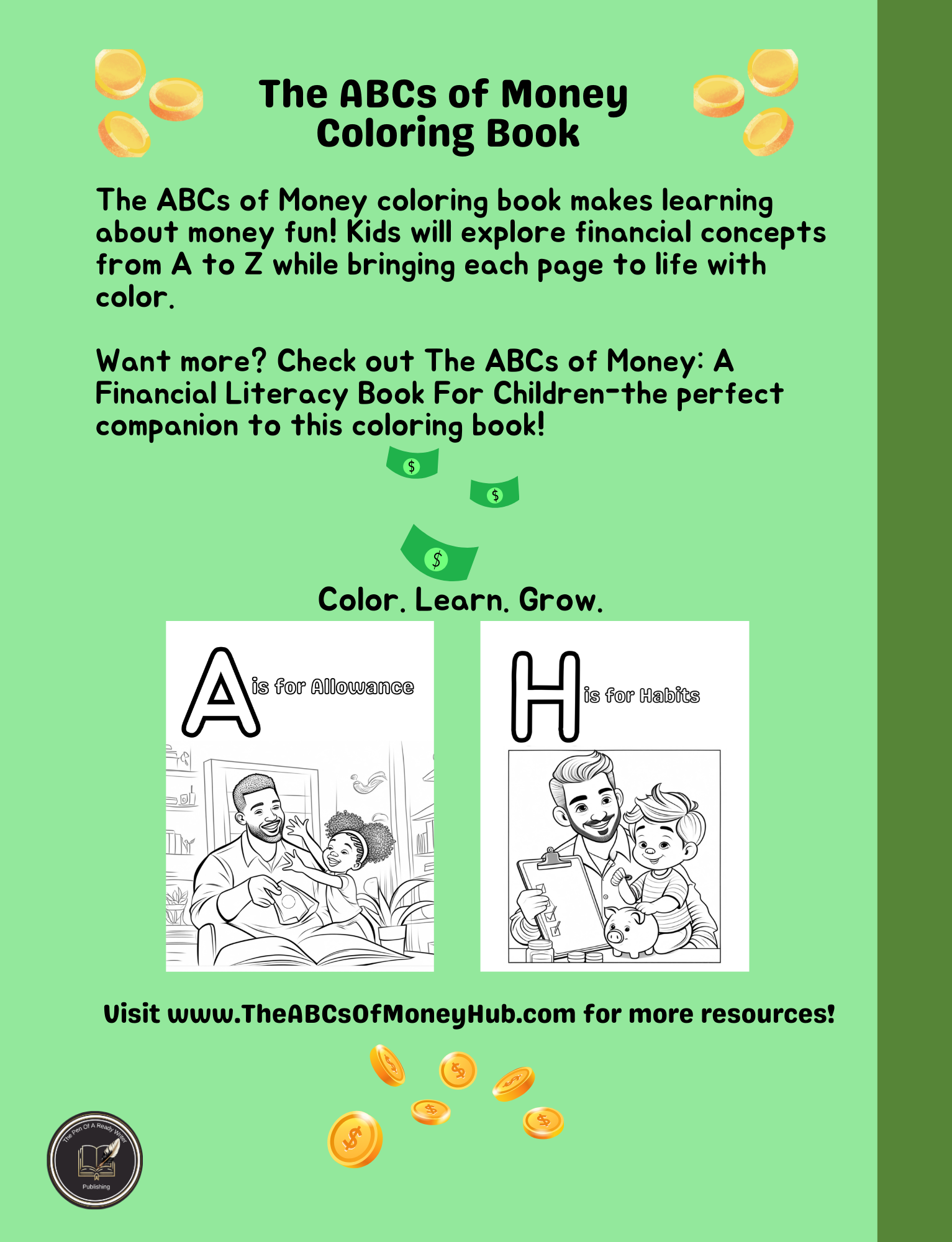The ABCs of Money Coloring Book
